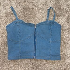 Denim crop top